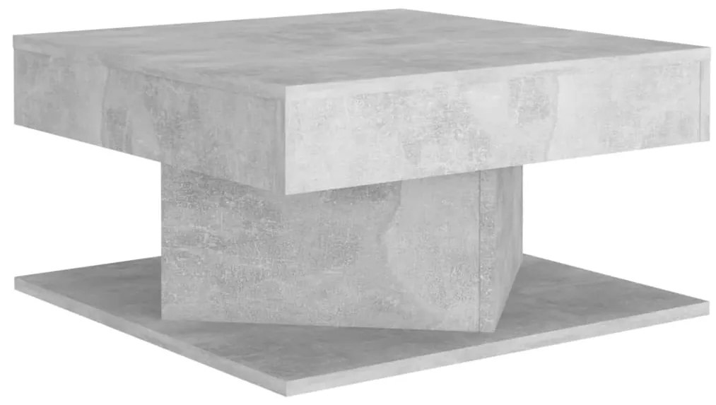 Betonszürke szerelt fa dohányzóasztal 57 x 57 x 30 cm