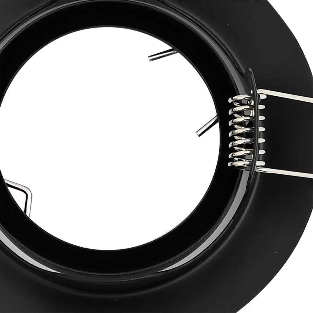 Beépített Spotlámpák 24 db Kerek GU10 Fekete Ø90 mm Acél