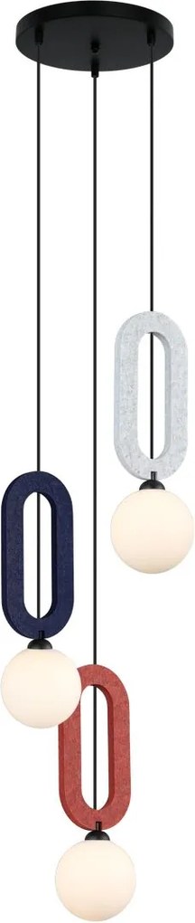 Italux modern függeszték masso fehér piros kék szürke itxpnd-59839-3-mlti