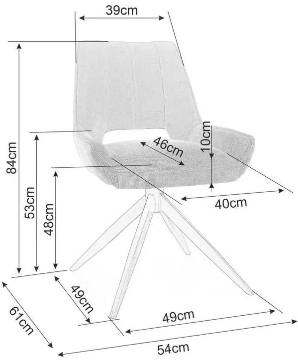 Klarsyn étkezőszék, szürke
