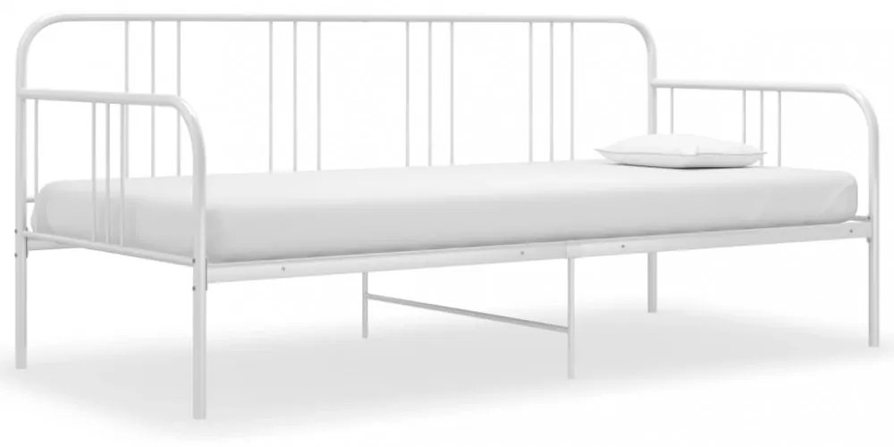 fehér fém kanapéágy-keret 90 x 200 cm