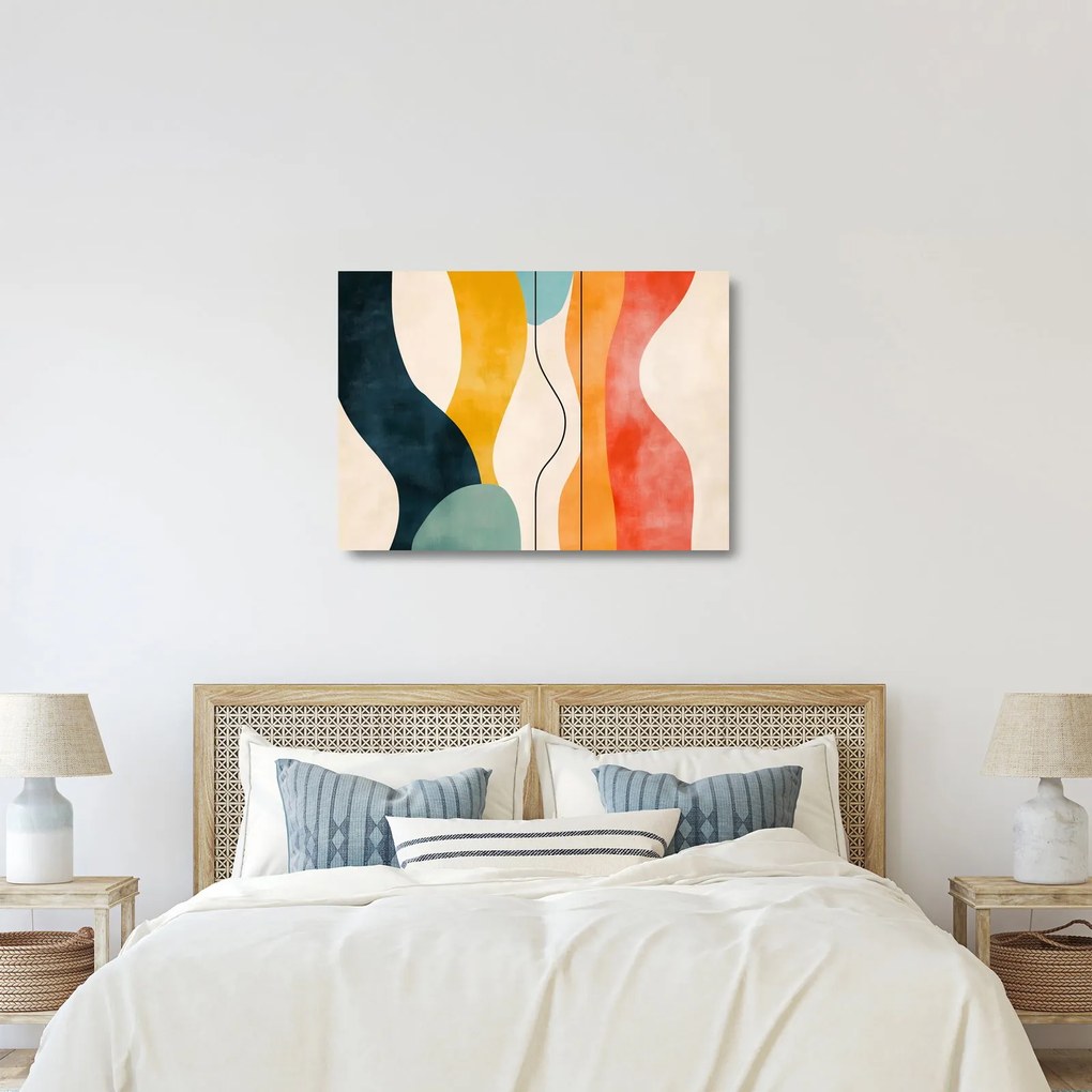 Üveg kép - Minimalista színes illusztráció II. (70x50 cm)