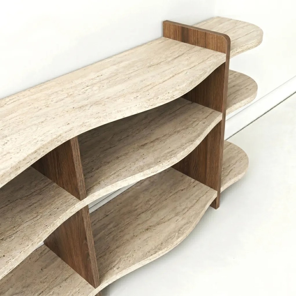 Flusso - Travertine, Walnut