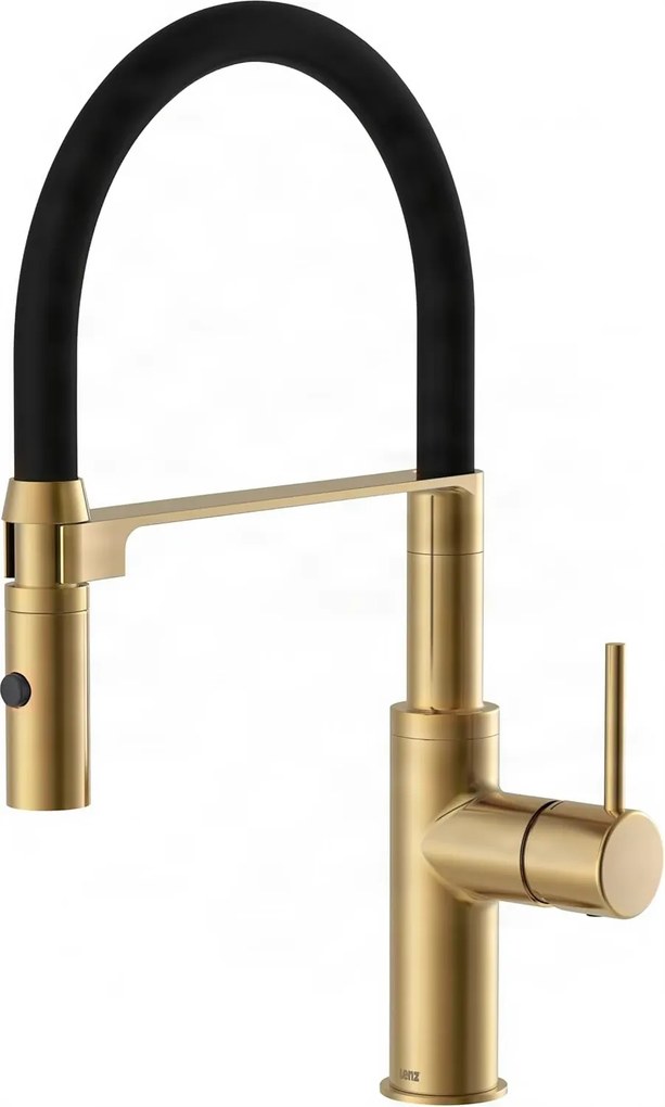 Mosogatócsaptelep ELITE EDITION KF1445 kihúzható zuhanyfejjel, arany-fekete, ezüst-fekete és króm-fekete kivitelben — Nikkel