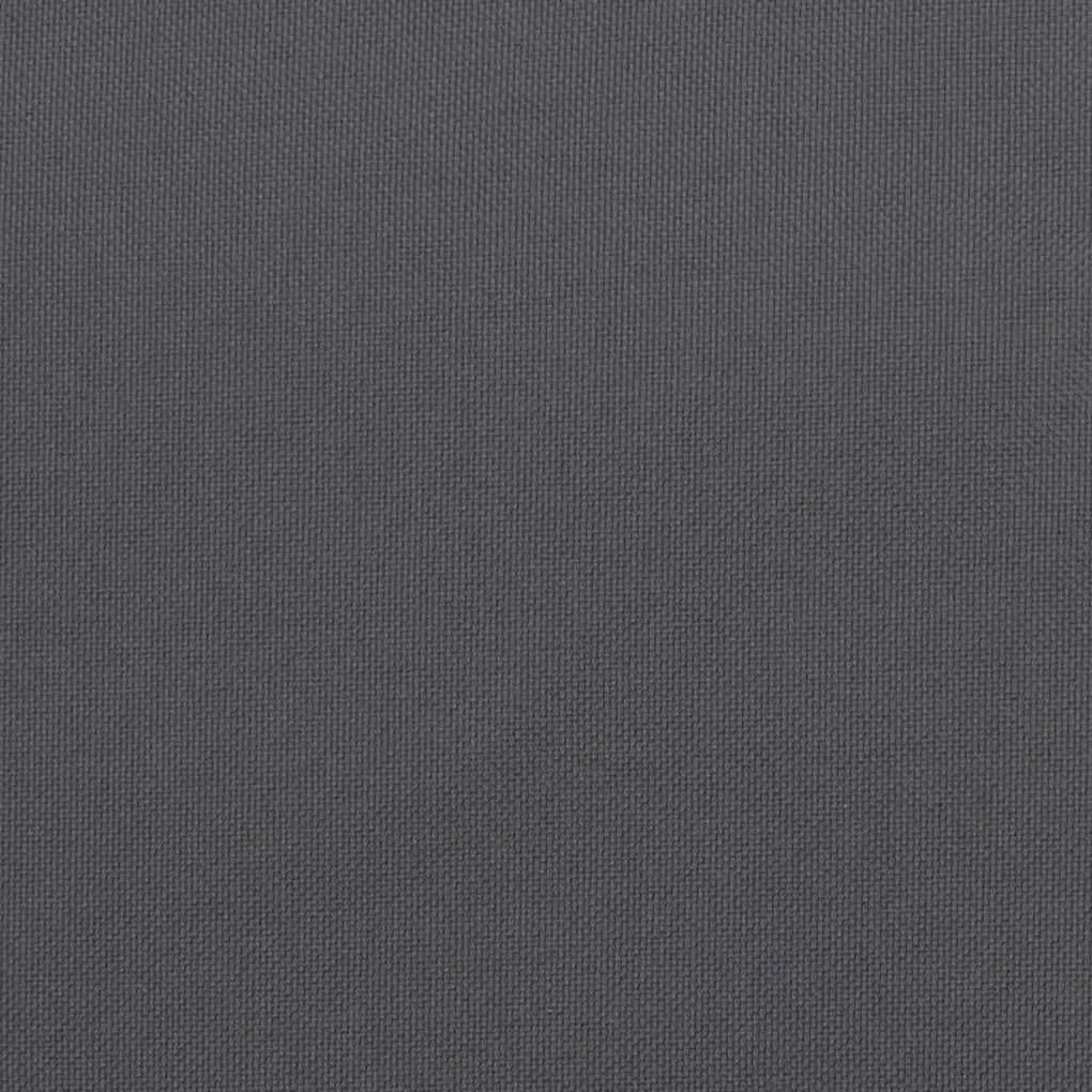 antracitszürke oxford szövet kerti padpárna 120x(50+50)x7 cm