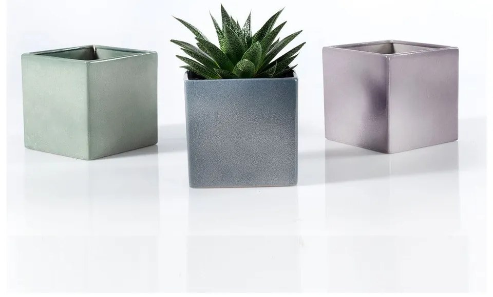 Latina lila kerámia virágcserép, 15 x 15 cm - Big pots