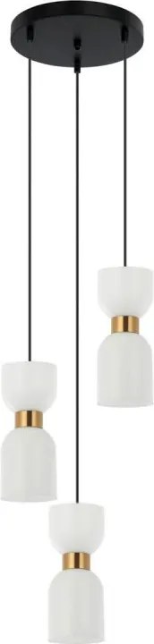 ITALUX PND-57602-3-BK-BRO MONZA Többágú Függesztett Lámpa E27 IP20