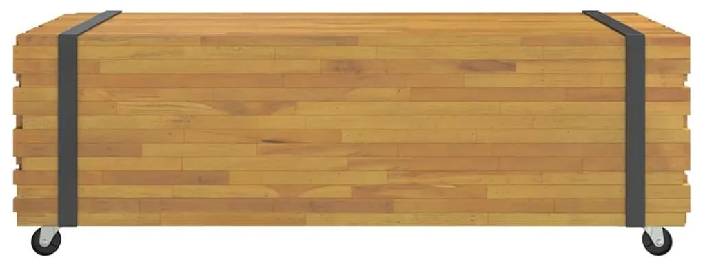 dohányzóasztal 110x45x35 cm tömör fa teakfa