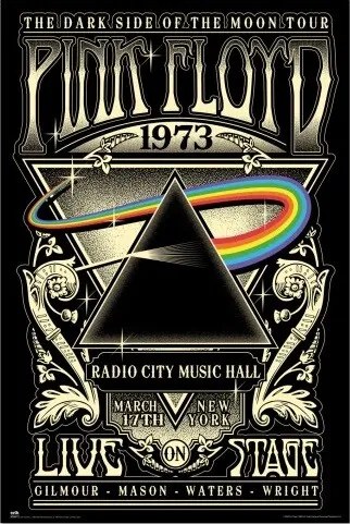 Plakát Pink Floyd - The Dark Side of the Moon Tour 1973