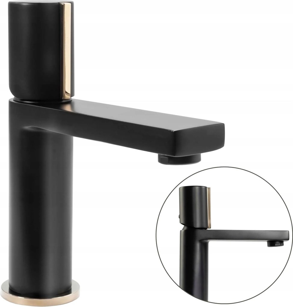 Mosdó csaptelep Fekete Arany Alacsony Mosdóhoz Rea Icon Matt