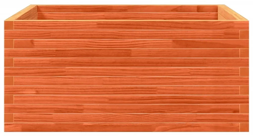 viaszbarna tömör fenyőfa kerti virágláda 100 x 100 x 46 cm