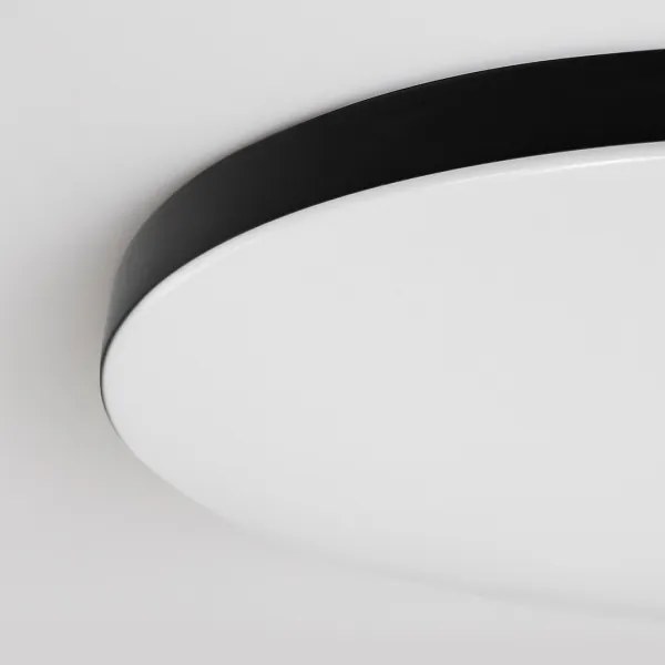 Fényerőszabályozható LED mennyezeti lámpa SIENA, 80 W, 230 V, 3000–6000 K, Ø 75 cm, fekete + távirányító