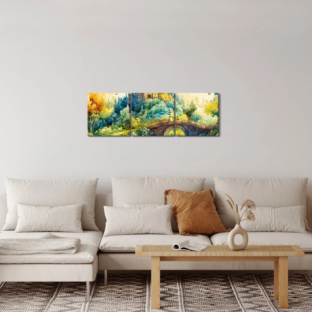 Kép - Mesebeli kastély (órával) (90x30 cm)