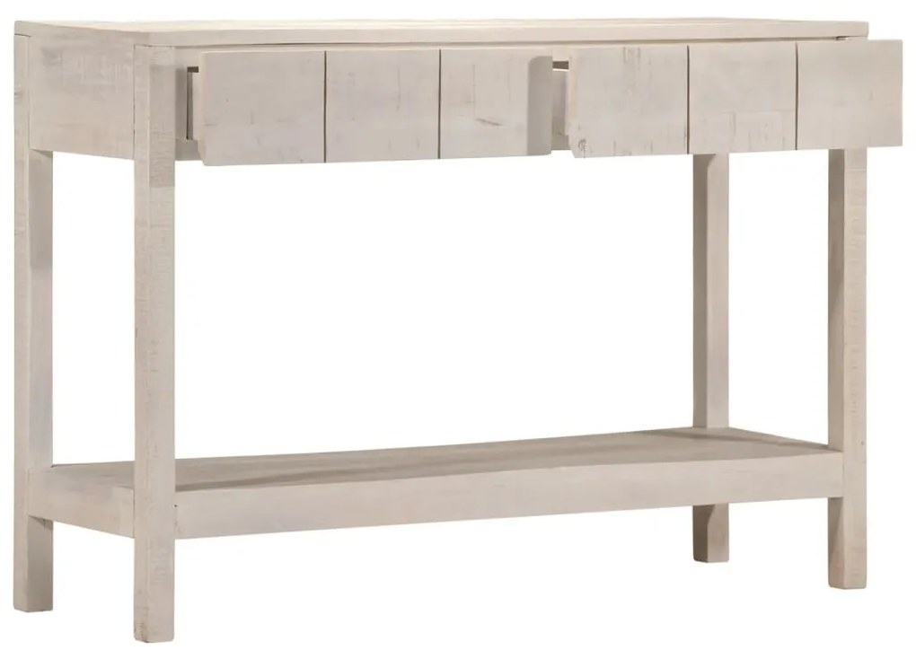 fehér tömör mangófa tálalóasztal 110 x 35 x 75 cm