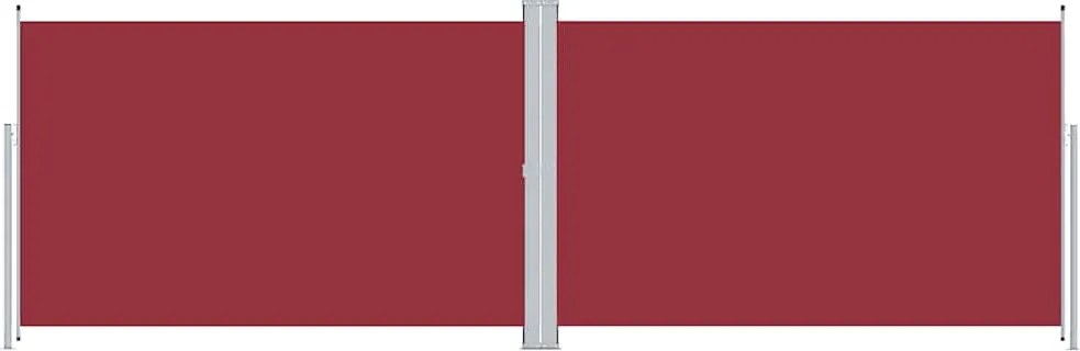 vidaXL piros behúzható oldalsó napellenző 200 x 600 cm