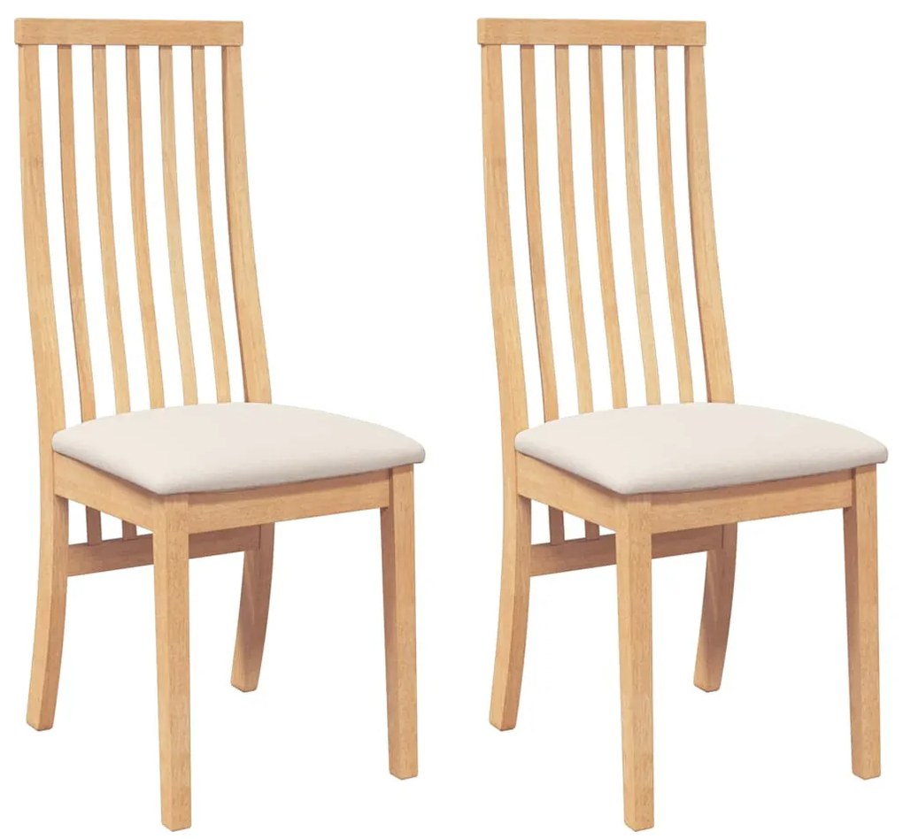 2 db tömörfa gumiból készült étkezőszékek párnákkal