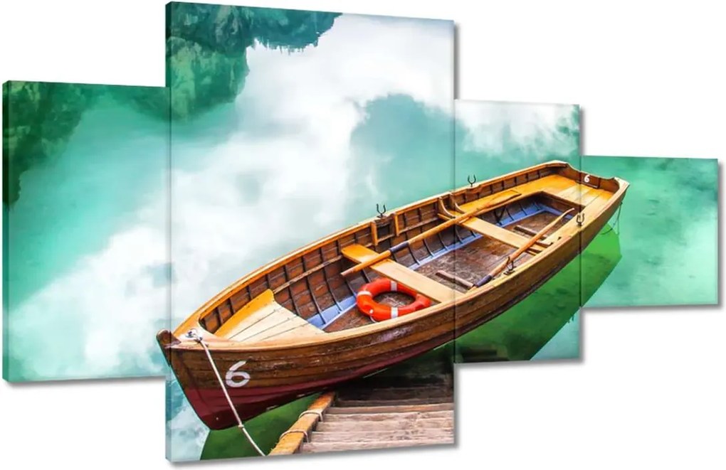 Képek 130x80 Csónak a hegyi tavon