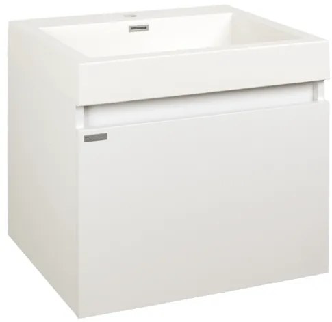 Naturel Verona Fürdőszobaszekrény mosdóval 60x48 cm fehér VERONA60WH