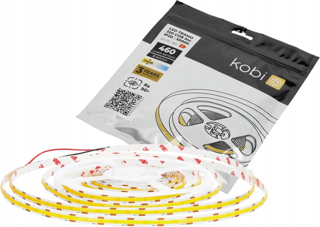 Led szalag 5W 460lm 3000K Meleg 1600LED 5m CRI90 Tramo Premium