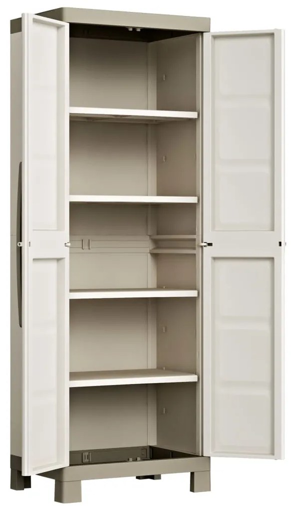 Keter Excellence bézs és tópszínű tárolószekrény polcokkal 182 cm