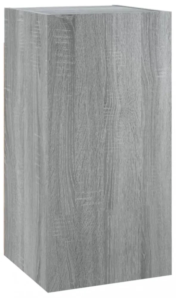 szürke sonoma színű szerelt fa TV-szekrény 30,5 x 30 x 60 cm