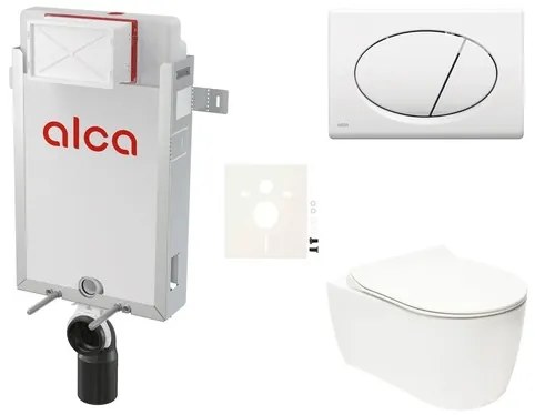 Fali WC szett Alca befalazáshoz + Glacera Alfa WC SIKOAA1
