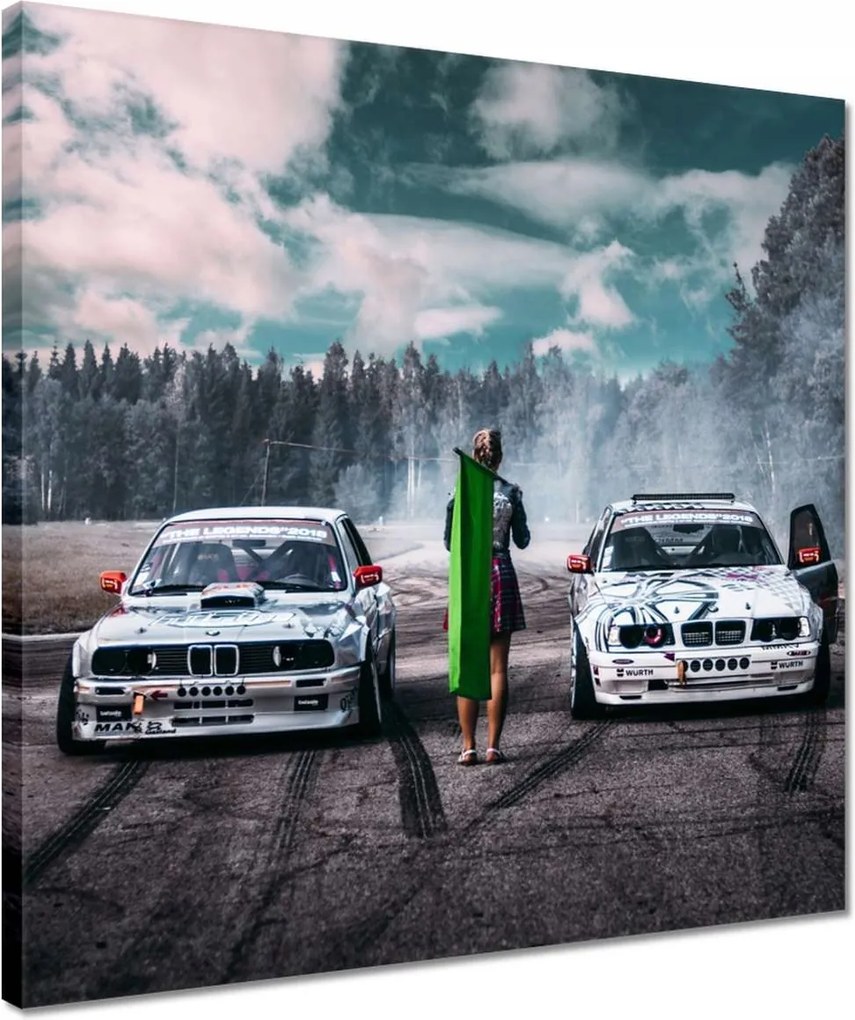 Vászonkép 40x40 Bmw Versenyzés 2 fő részére