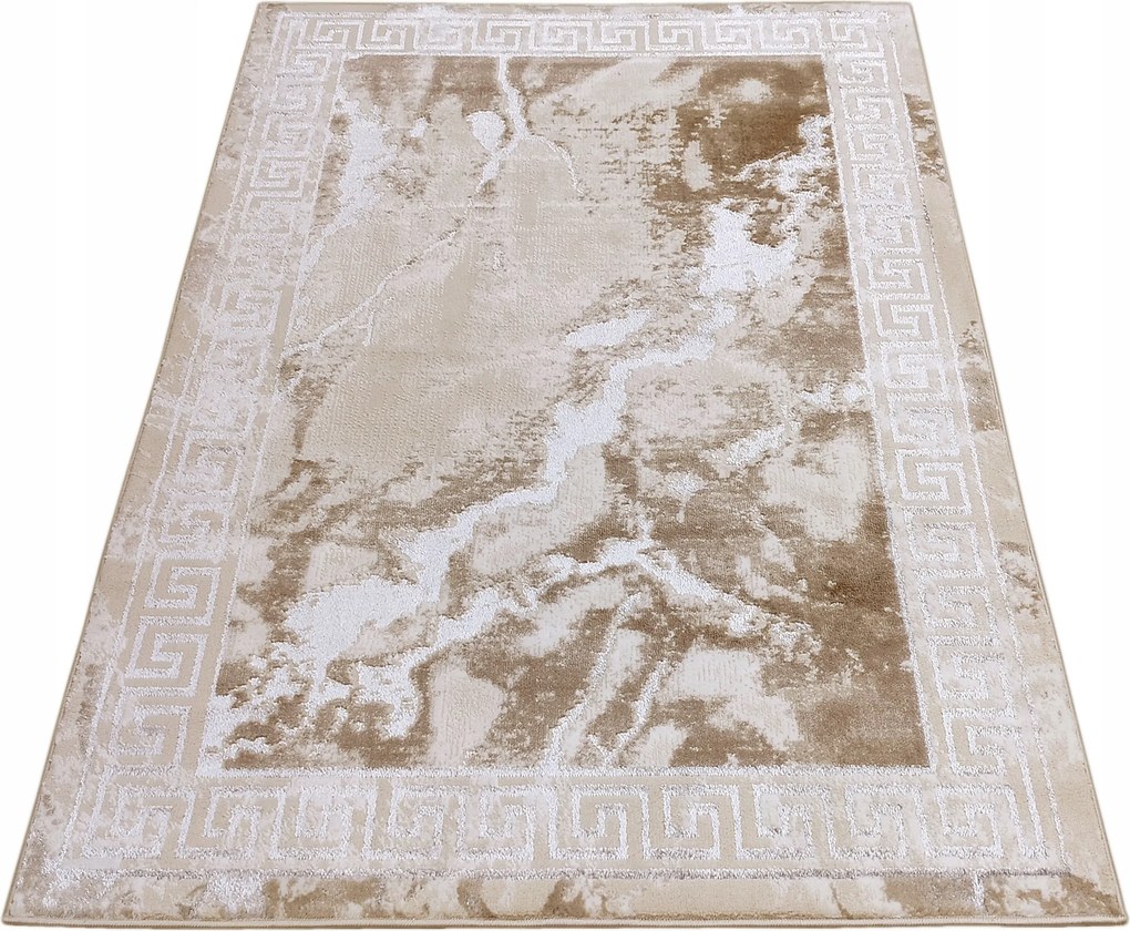 Szőnyeg 180x260 Modern Márvány Nappaliba Bézs