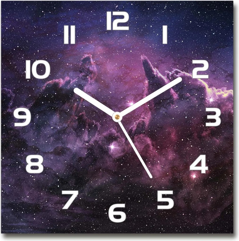 Üveg falióra szögletes köd 30x30 cm