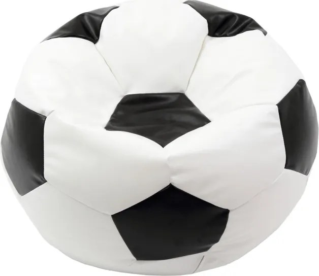 Baby Ball babzsákfotel - műbőr - fehér/fekete - 70 liter