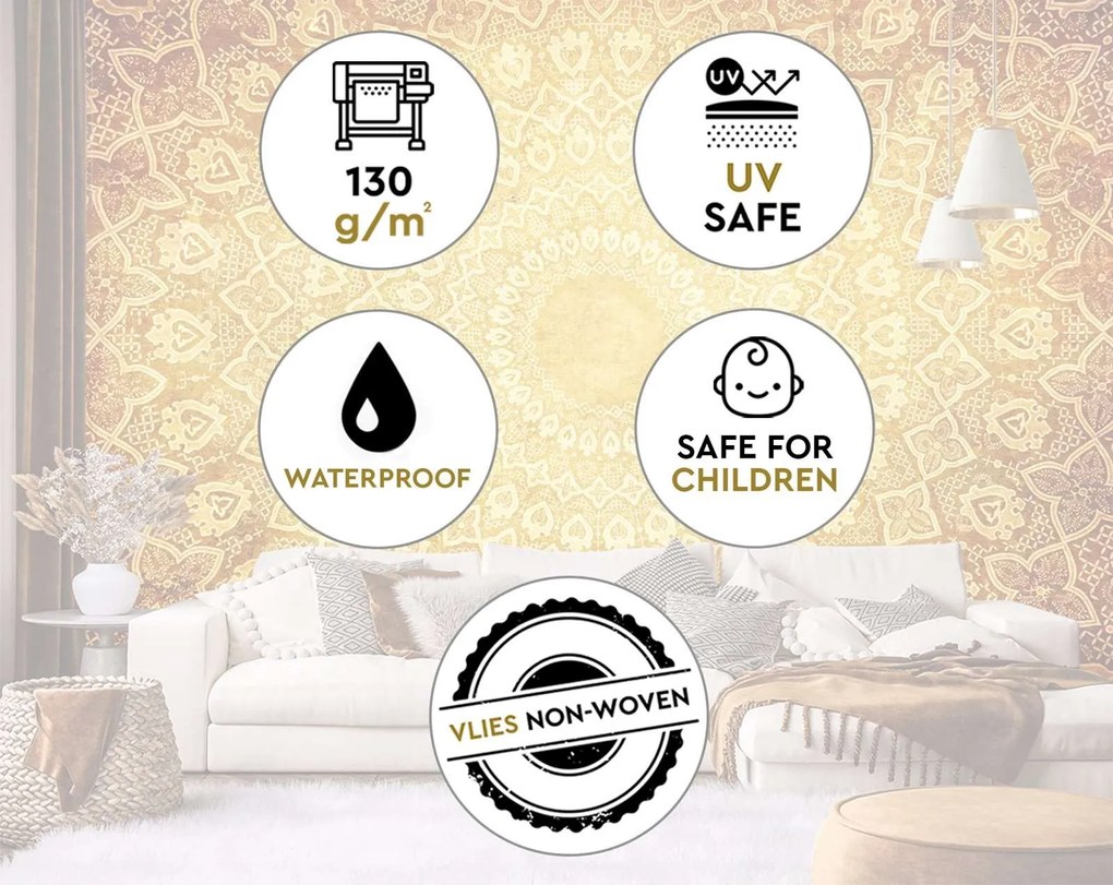 Gario Fotótapéta Keleti arany mandala Anyag: Vlies, Méret: 350 x 245 cm