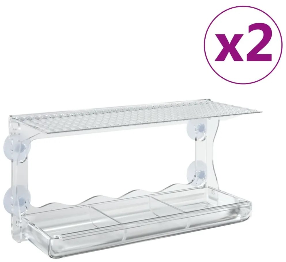 2 db akril ablaketető 30 x 12 x 15 cm