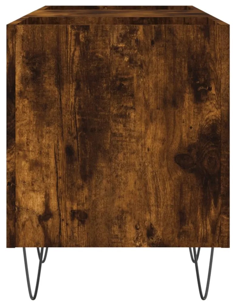 füstös tölgy színű szerelt fa hanglemezszekrény 121x38x48 cm