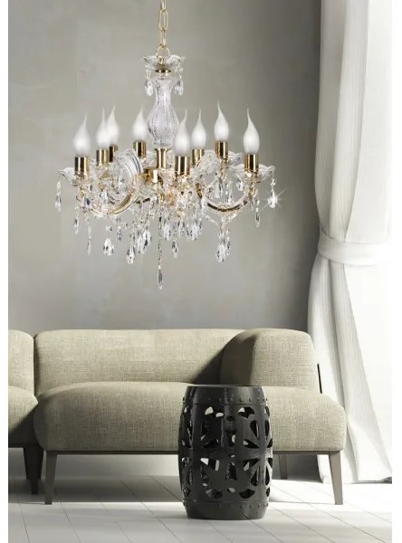 Csillár láncon MARIA TERESA 8xE14/40W/230V