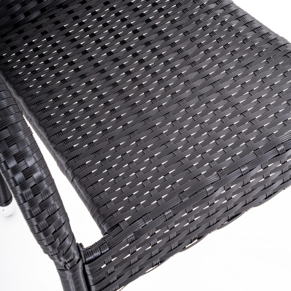 Furnigo Essen 1+6 fekete rattan kerti bútor szett
