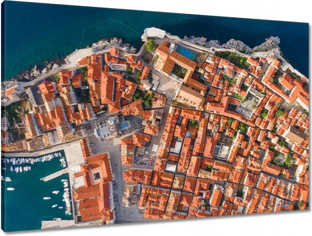 Vászonkép 90x60 Dubrovnik madártávlatból