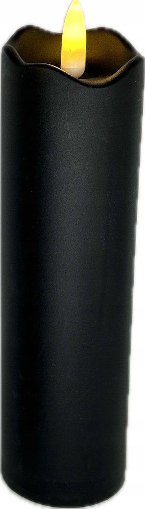 Led gyertya Nagy Fekete 5cmx18cm dekoráció 18 Tizennyolcas