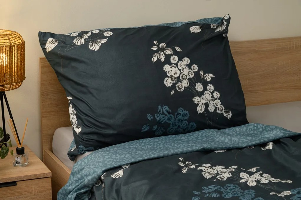 Pamut ágynemű EIRENE sötétkék Ágyneműhuzat mérete: 70 x 90 cm | 140 x 200 cm