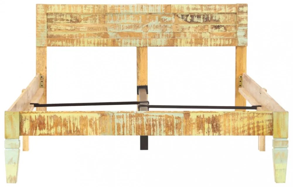tömör újrahasznosított fa ágykeret 120 x 200 cm