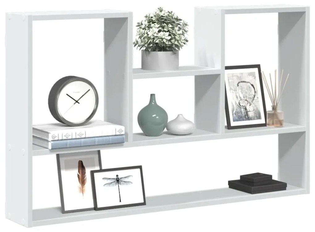 fehér fali polc 99 x 15 x 60 cm rétegelt fa