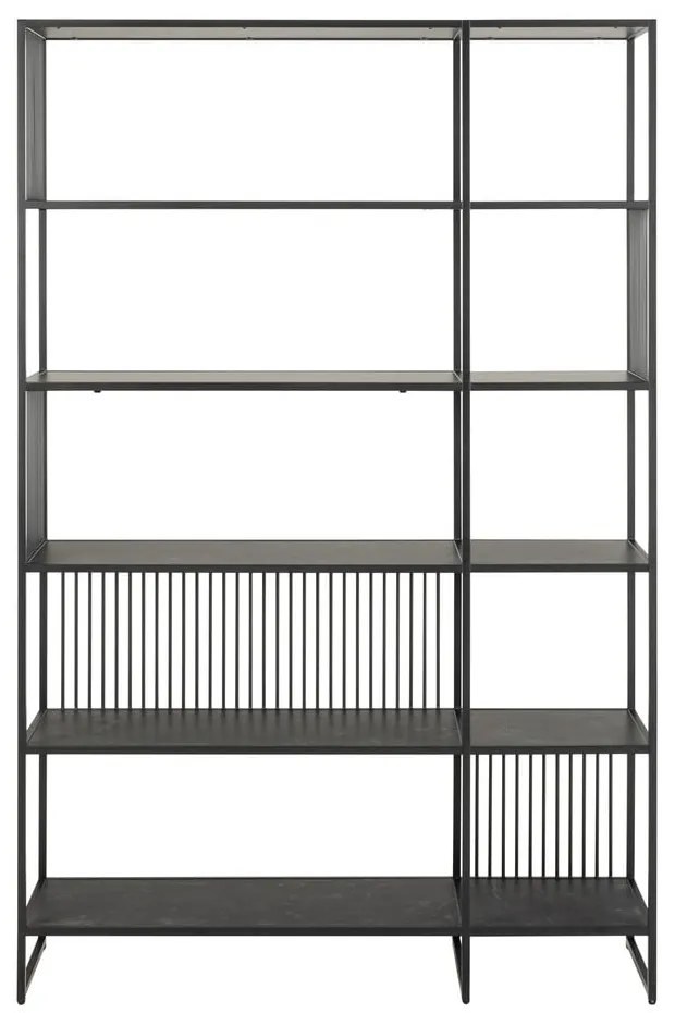 Fekete könyvespolc 120x185x35 cm Strington – Actona