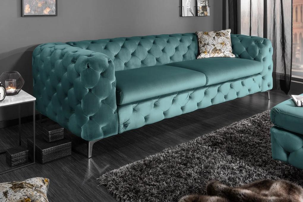 MODERN BAROCK türkiz színű kanapé 238cm