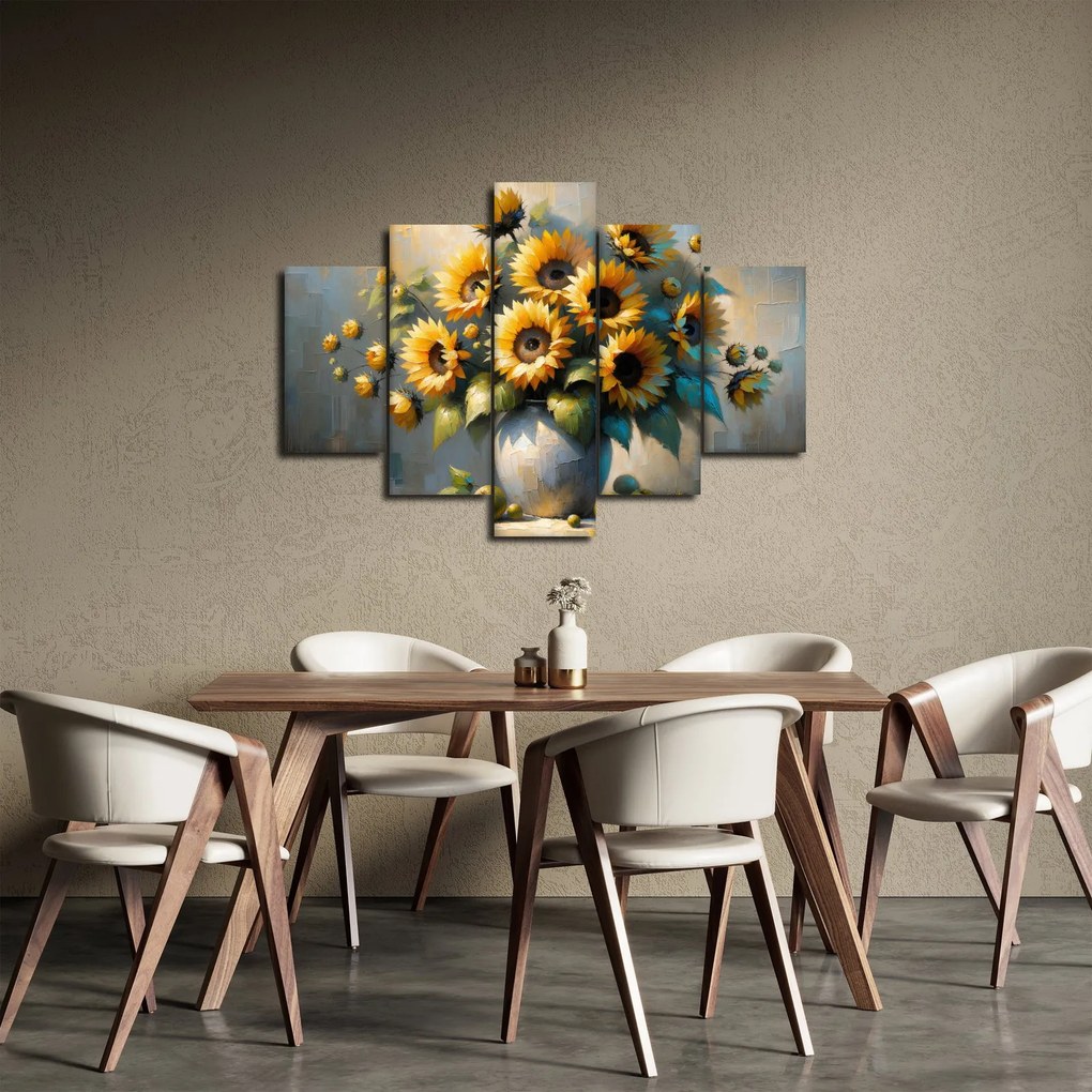 Kép – Napraforgós váza (150x105 cm)