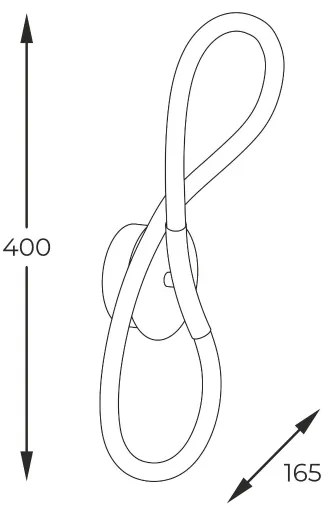 Zuma Line 20006W-BK - LED fali lámpa BALBO LED/14W/230V 3000/4000/6000K