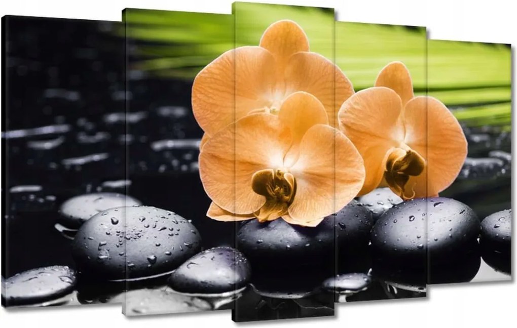 Vászonkép 100x60 Narancssárga orchideák