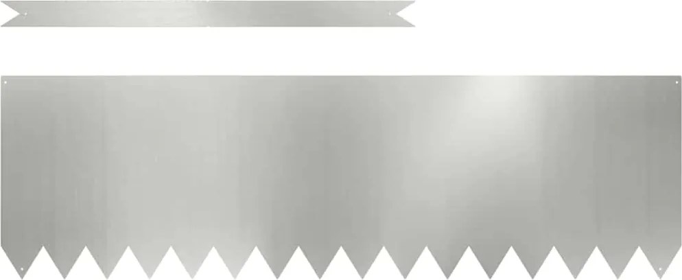 vidaXL Fűszegélyezés 30 pcs Ezüst 100 x 0.05 x 20 cm Horganyzott acél