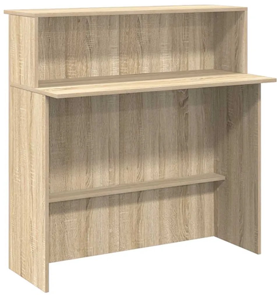 recepciós pult sonoma tölgy 200x50x103,5 cm szerelt fa