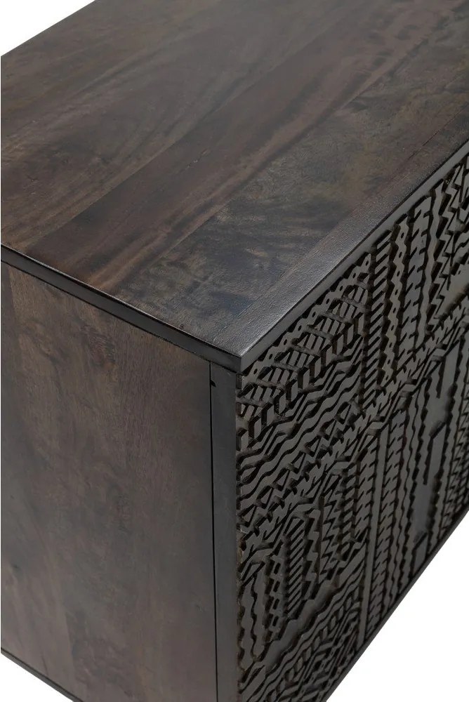 Sötétbarna mangófa komód 160x75x40 cm Kalai – MOME