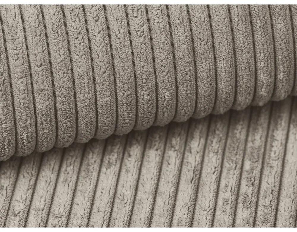 Világosbarna kordbársony kinyitható kanapé 195 cm Nona – Makamii