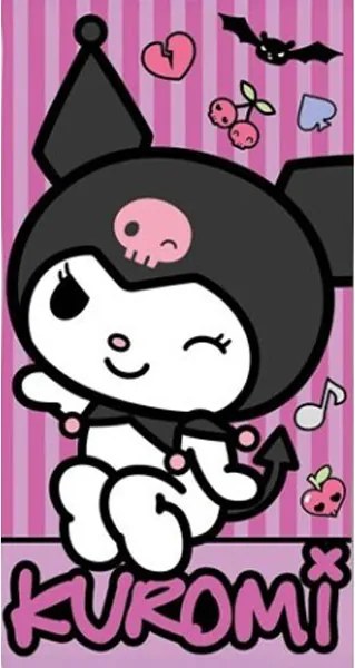 Hello Kitty Punk Kuromi fürdőlepedő, strand törölköző 70x140cm (Fast Dry)